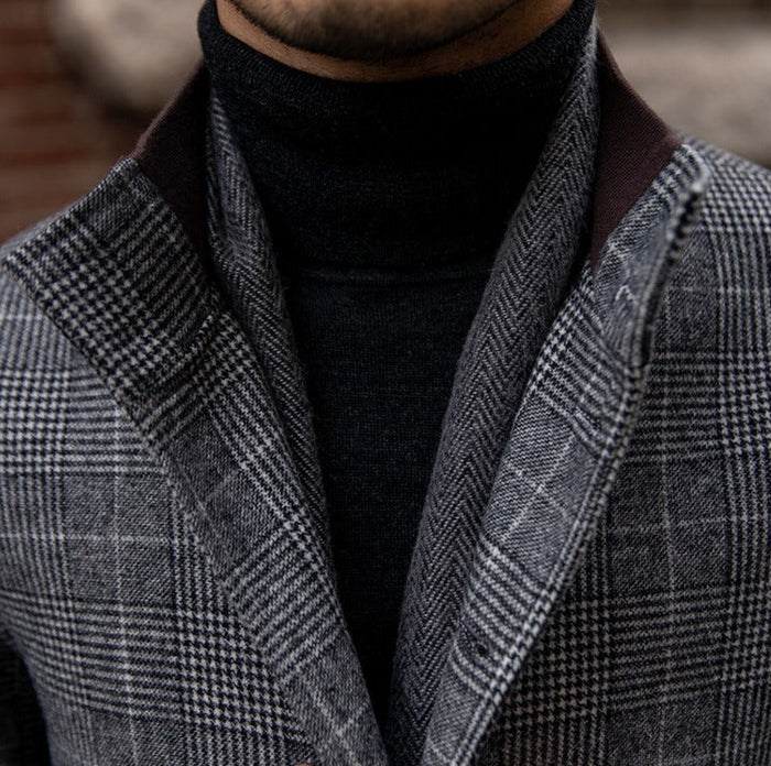 Old Money Glen Check Wool Jacket