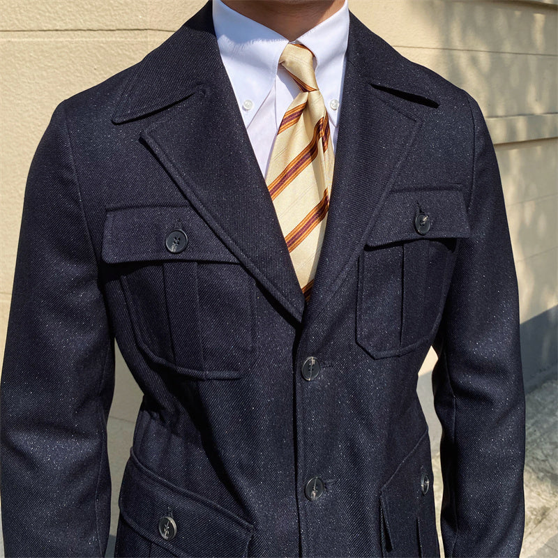 Old Money Wool Navy Jacket