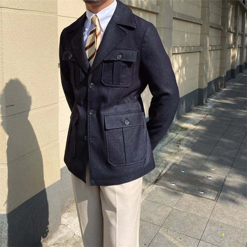 Old Money Wool Navy Jacket